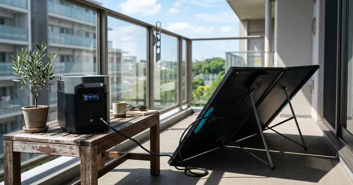 ベランダソーラー 日本で買える決定版【2026】Jackery/EcoFlow/BLUETTI 100〜220W比較＋賃貸OK設置法